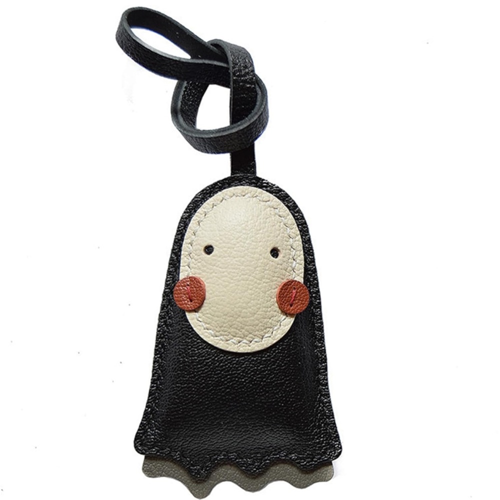 NEW Bag Charm No Face Spirited Away Keychain Black White Miyazaki